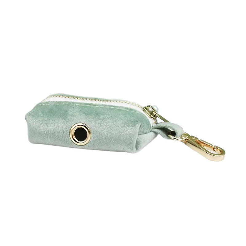 Mint Green Velvet Collar & Leash